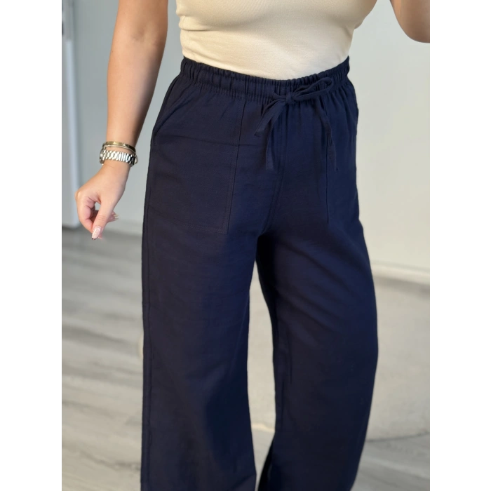 FİLAMLI KETEN PANTOLON