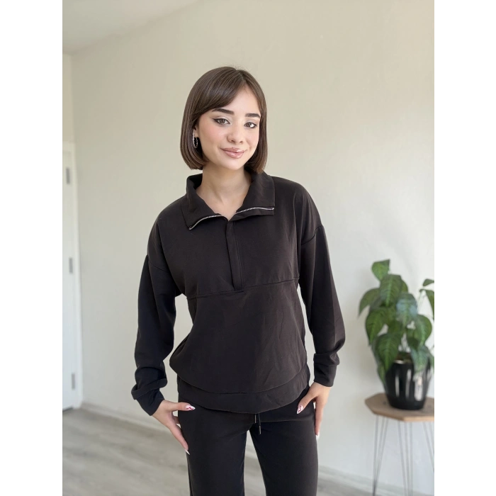 YAKA FERMUARLI PAÇA LASTİLİ MODAL TAKIM