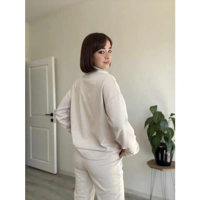 YAKA FERMUARLI PAÇA LASTİLİ MODAL TAKIM