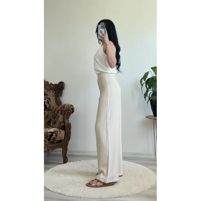 BAĞLAMALI KETEN PANTOLON