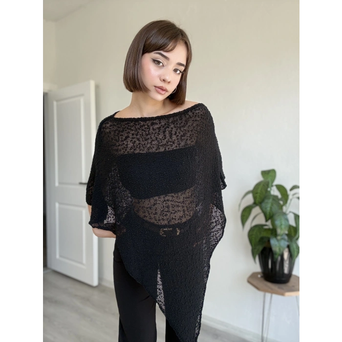 BÖCEK KUMAŞ ASİMETRİK BLUZ
