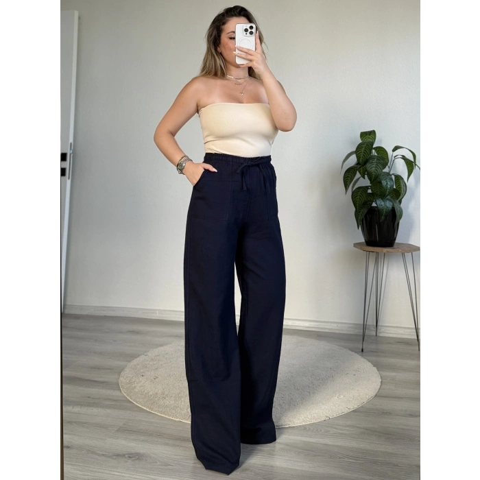 FİLAMLI KETEN PANTOLON