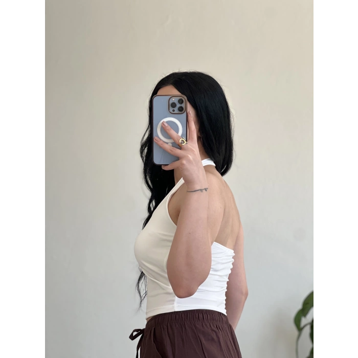 HALTER YAKA BASİC BLUZ