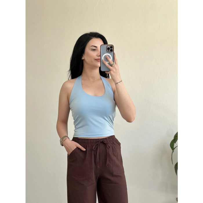 HALTER YAKA BASİC BLUZ