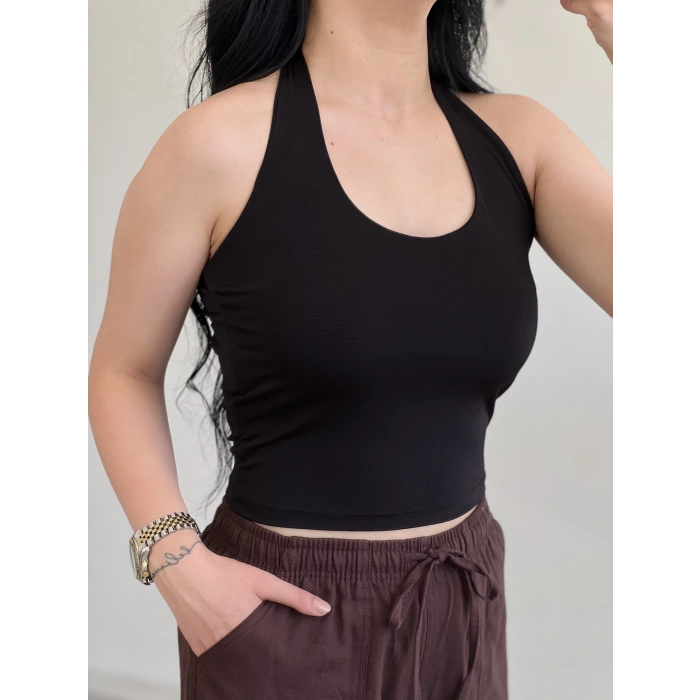 HALTER YAKA BASİC BLUZ