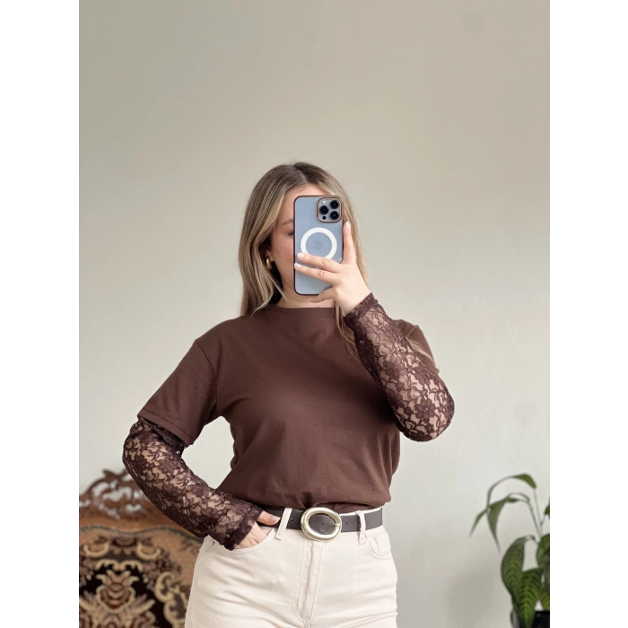 KOLU DANTEL T-SHIRT