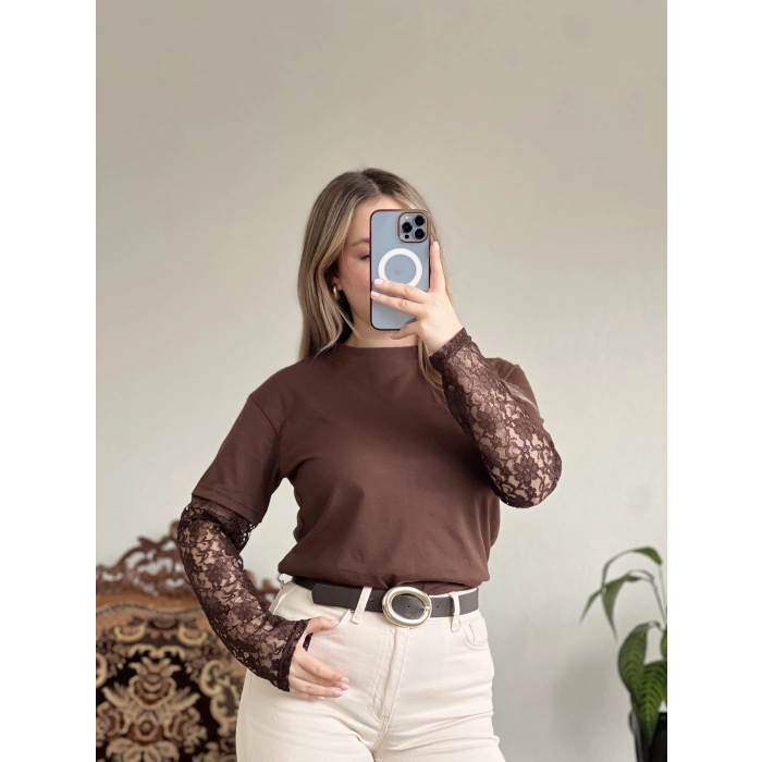 KOLU DANTEL T-SHIRT