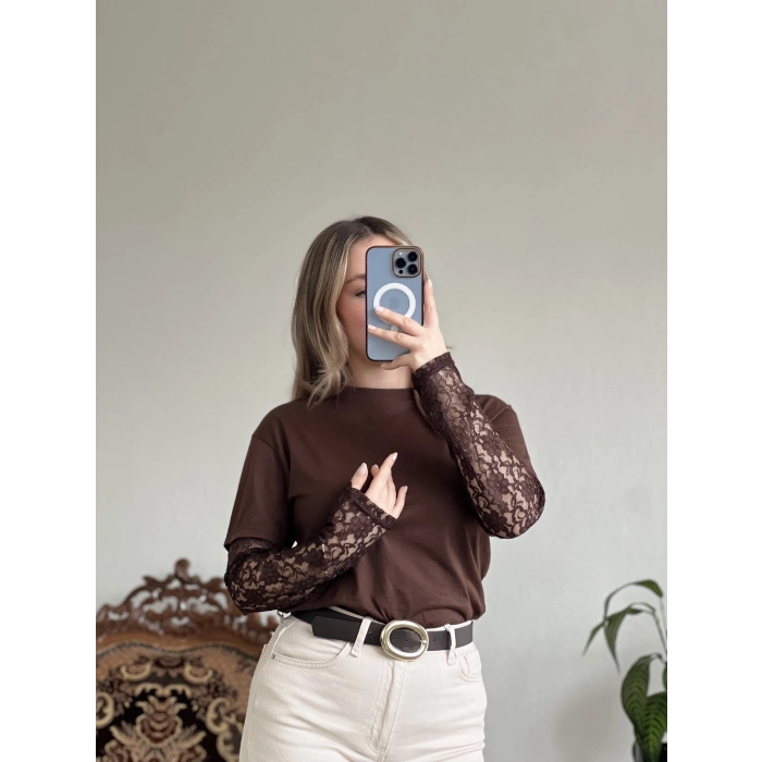 KOLU DANTEL T-SHIRT