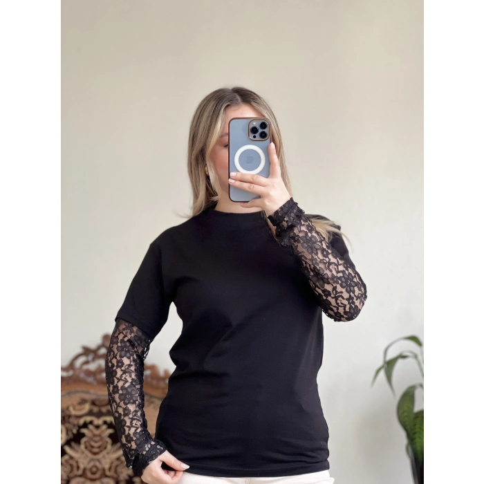KOLU DANTEL T-SHIRT