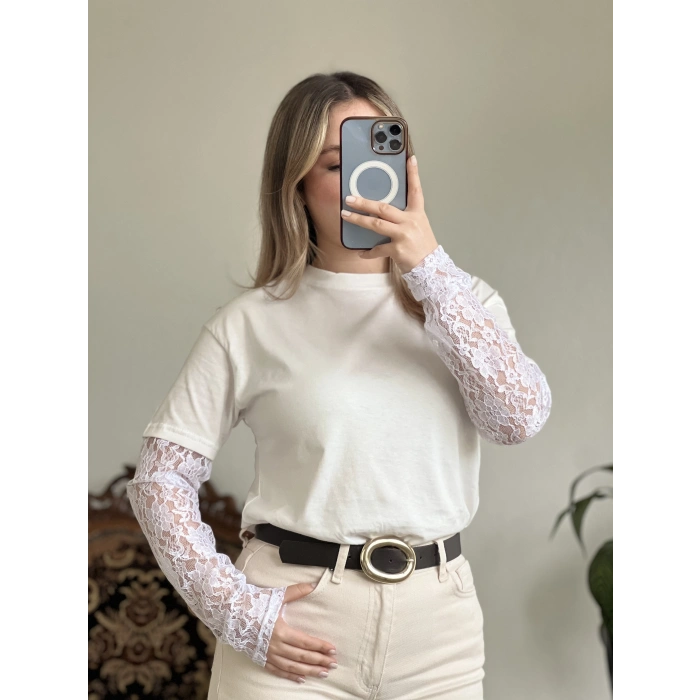 KOLU DANTEL T-SHIRT