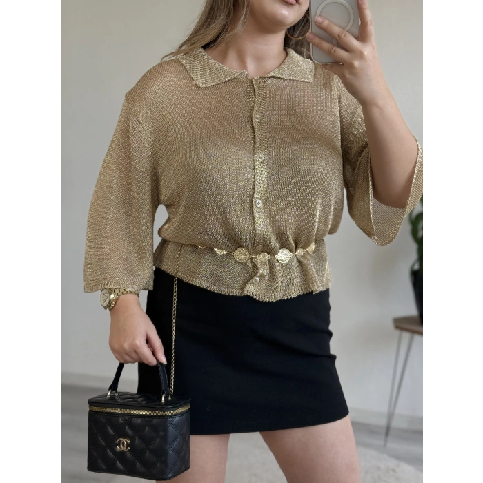 METALİK POLO YAKA HIRKA