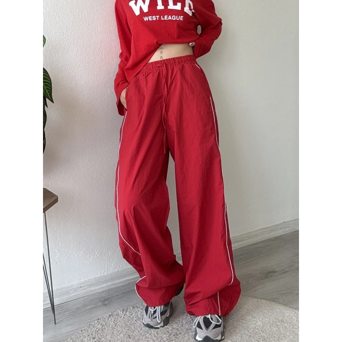 PARAŞÜT KUMAŞ PAÇA AYARLANABİLİR BİYELİ PANTOLON