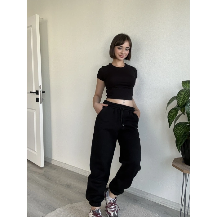 ÜÇ İPLİK PAÇASI LASTİKLİ JOGGER EŞOFMAN ALTI