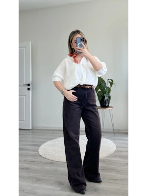 ÖN BURGULU MODAL GÖMLEK BLUZ