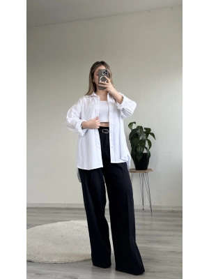 OVERSİZE DÜZ GÖMLEK