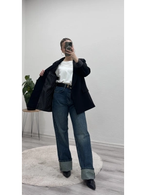 BLAZER CEKET ÇİZGİLİ ASTARLI