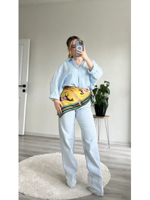 ÇİZGİLİ TRANSPARAN GÖMLEK