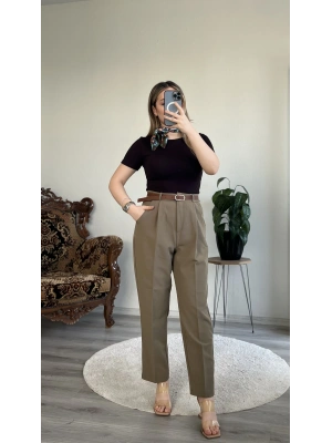 KEMERLİ CEP KAPAKLI PANTOLON