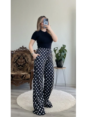 PUANTİYELİ SATEN PANTOLON