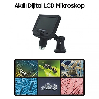 1-600X 3.6mp Dijital Mikroskop 4.3inch Hd Lcd Gostergeli