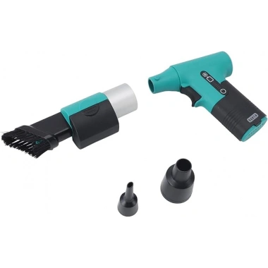 Mini Jet Fan Yeşil El Taşıma Güçlü Hava Duster 120000 RPM Spor Pet Saç Kurutucu, 3000mAh Lityum Pil, Hafif Cep Boyutu Taşınabilir Soğutma Cihazı, Rüzgar Hızı 50m/S Kar üfleyici