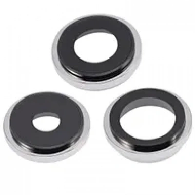 Apple İphone 14 Pro Max Kamera Cami Lens ( Çerçeveli) (Gümüş)