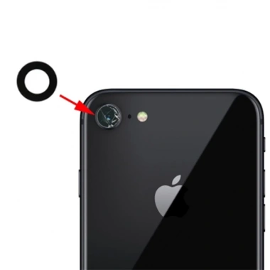 Apple İphone 7- İphone 8 Kamera Lens-Siyah