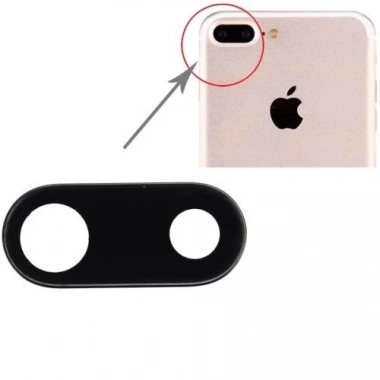 Apple İphone 7 Plus, 8 Plus Kamera Lens Kapak-Siyah