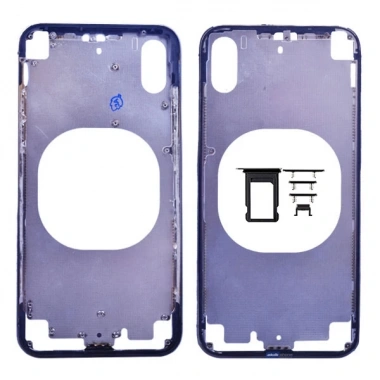 Apple İphone X Orta Kasa Ve Sim Kart Kapağı Tutucu-Siyah