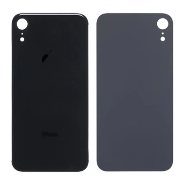 Apple İphone Xr 6.1 Arka Pil Batarya Kapağı Lens-Cam-Siyah