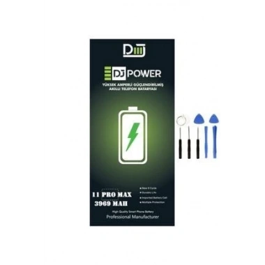 Dj Power Iphone 11 Pro Max Yüksek Amperli Güçlendirilmiş Batarya 3969 Mah