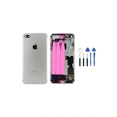 Iphone 7 Plus Dolu Kasa Silver-Gümüş Uyumlu