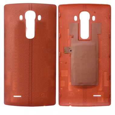 Lg G4 H815 H814 Deri Arka Kapak Pil Kapağı-Kahverengi