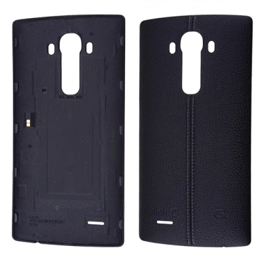 Lg G4 H815 H814 Deri Arka Kapak Pil Kapağı-Siyah
