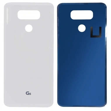 Lg G6 Arka Pil Batarya Kapağı Lens Cam-Beyaz