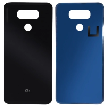 Lg G6 Arka Pil Batarya Kapağı Lens Cam-Siyah