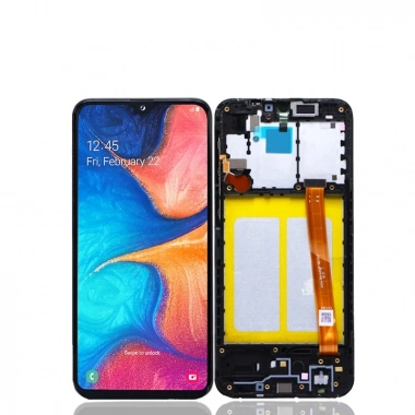 Samsung Galaxy A202 A20E Çıtalı Lcd Dokunmatik Ekran Servis Orjinali Çıtalı