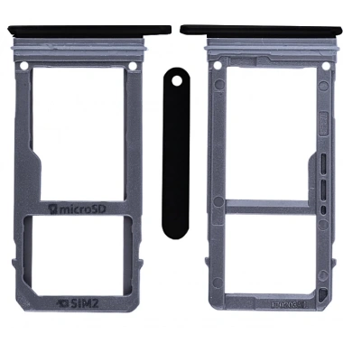 Samsung Galaxy A320 A3 2017 A520 A5 2017 A720 A7 2017 İçin Tek Sim Hafıza Kart Kapağı-SİYAH