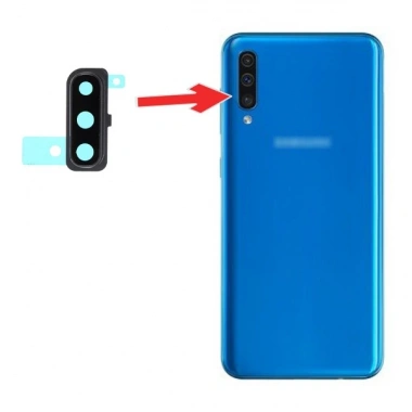 Samsung Galaxy A50 Sm-A505 Full Kamera Lens Çerçeve-Siyah