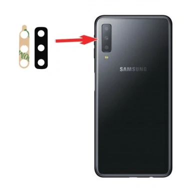 Samsung Galaxy A7 (2018) A750 Arka Kamera Lens-Siyah