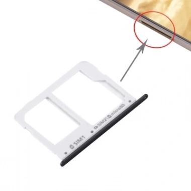 Samsung Galaxy C5, C7 İçin Sim Hafıza Kart Kapağı-FÜME