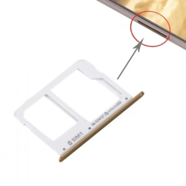 Samsung Galaxy C5, C7 İçin Sim Hafıza Kart Kapağı-GOLD