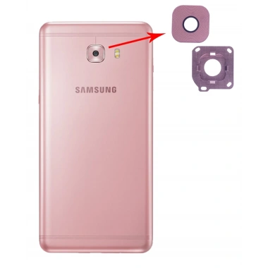 Samsung Galaxy C9 Pro İçin Kamera Lens Kapağı Full-Rose Gold