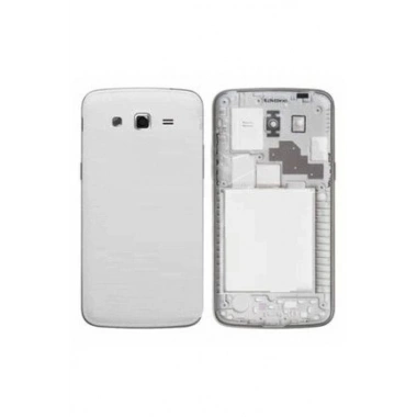 Samsung Galaxy Grand 2 Arka Orta Kasa Arka Kapak Beyaz G7106-G7102