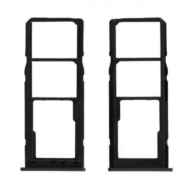 Samsung Galaxy M10 SM-M105 Sim Hafıza Kart Kapağı Tutucu-SİYAH