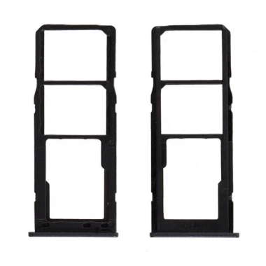 Samsung Galaxy M20 SM-M205 Sim Hafıza Kart Kapağı Tutucu-SİYAH