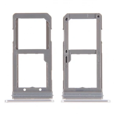 Samsung Galaxy S6 Edge Plus G928 Çift Sim Hafıza Kart Sim Tutucu-GÜMÜŞ