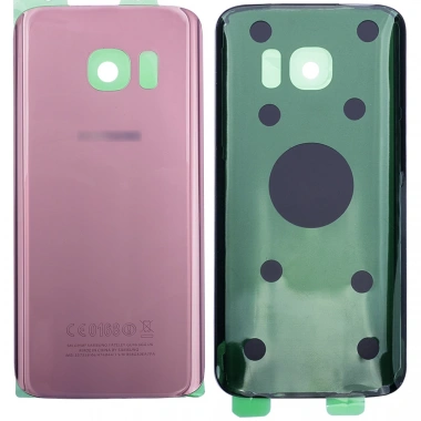 Samsung Galaxy S7 G930 İçin Arka Pil Kapağı Lens-Rose Gold
