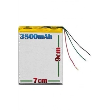 Universal 7 - 8 Tablet Bataryası 3800Mah 3 Kablolu