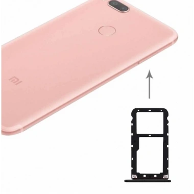 Xiaomi Mi 5x,A1 Sim Hafıza Kart Kapağı Tutucu-SİYAH